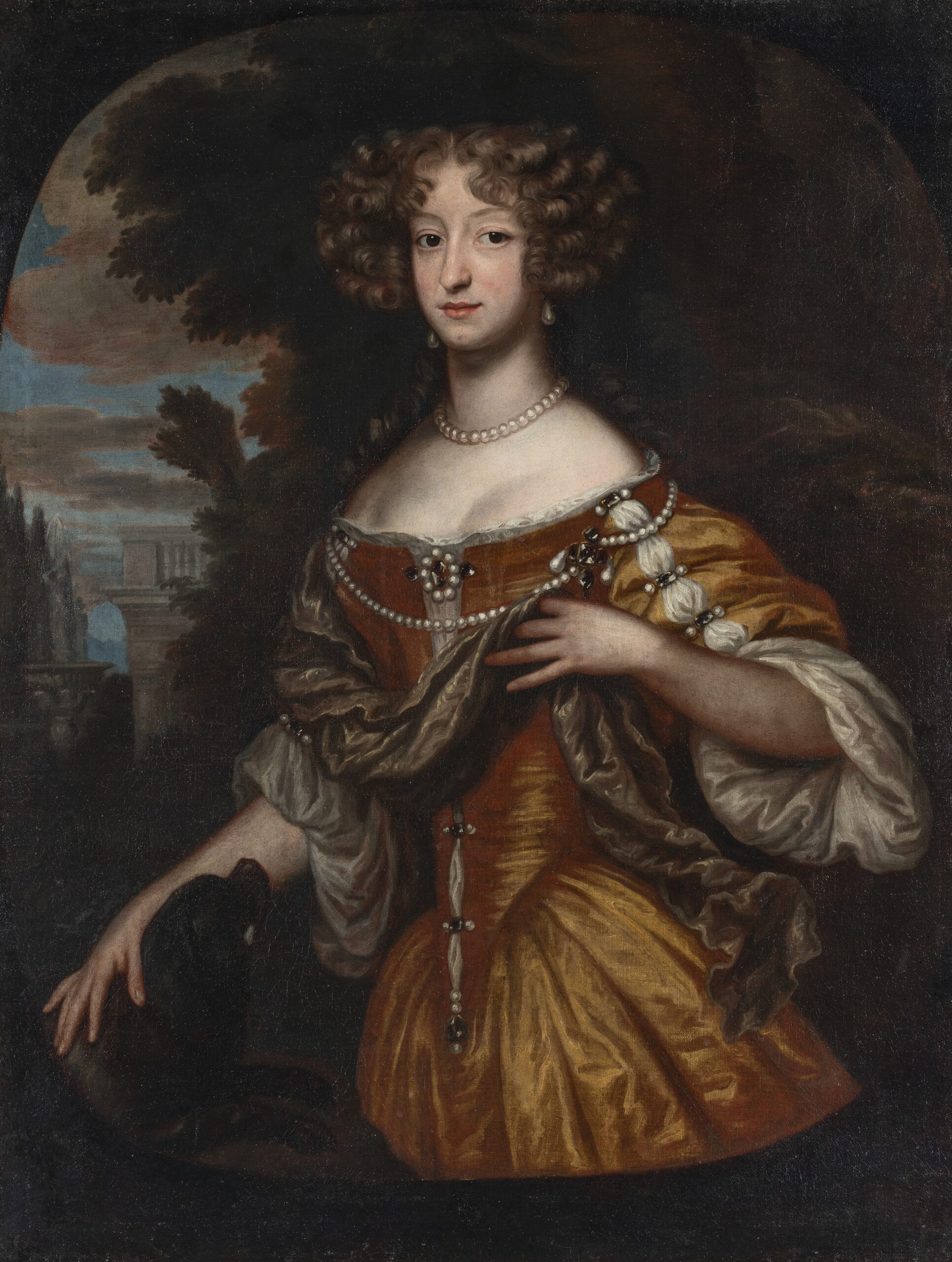 Portret Katarine Elizabete, grofice Turjaške (1647–1724), roj. baronica Trilleck, ki je nastal po letu 1678. Izvirnik hrani Narodna galerija.