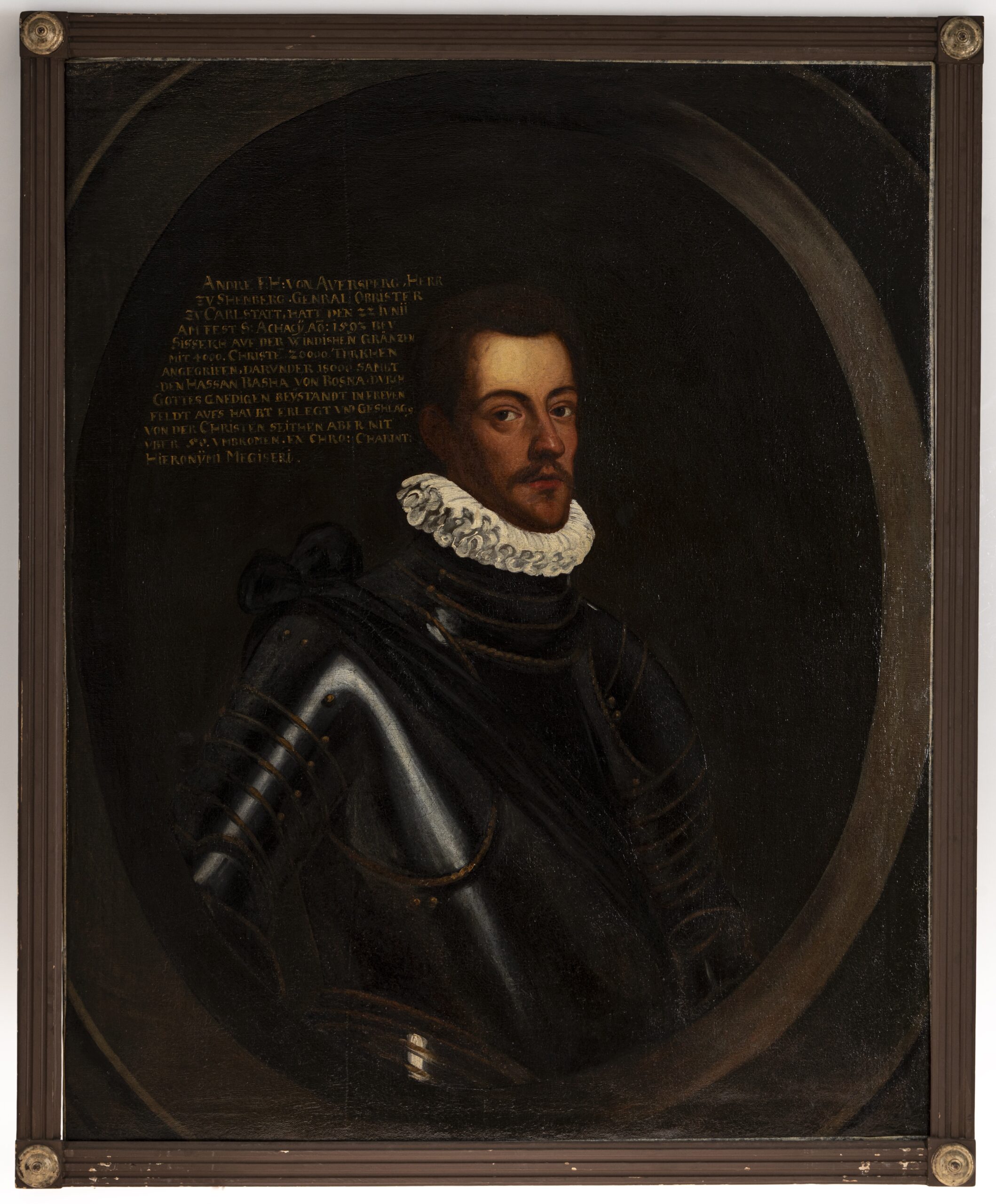 Portret Andreja Turjaškega (1556–1593), ki je nastal na koncu 16. stoletja. Izvirnik hrani Hrvaški zgodovinski muzej.