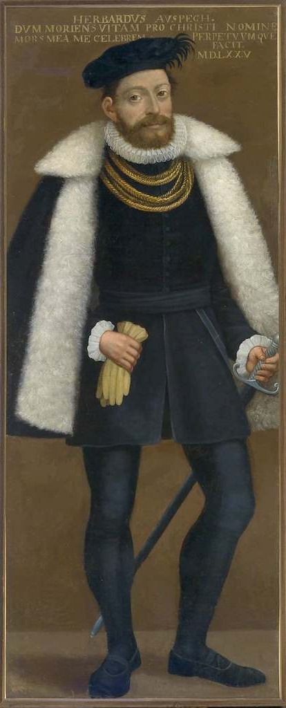 Portrait of Herbard VIII of Auersperg (1528–1575), probably painted at the end of the 16. century. The original is held in the National museum of Slovenia.