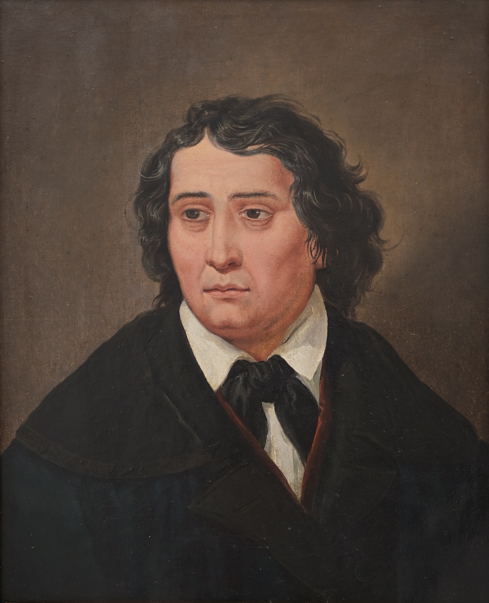Portrait of France Prešeren (1800–1848), by Franz Seraph Knight Kurz zu Thurn, 1850. The original is held in the Gorenjska Museum.