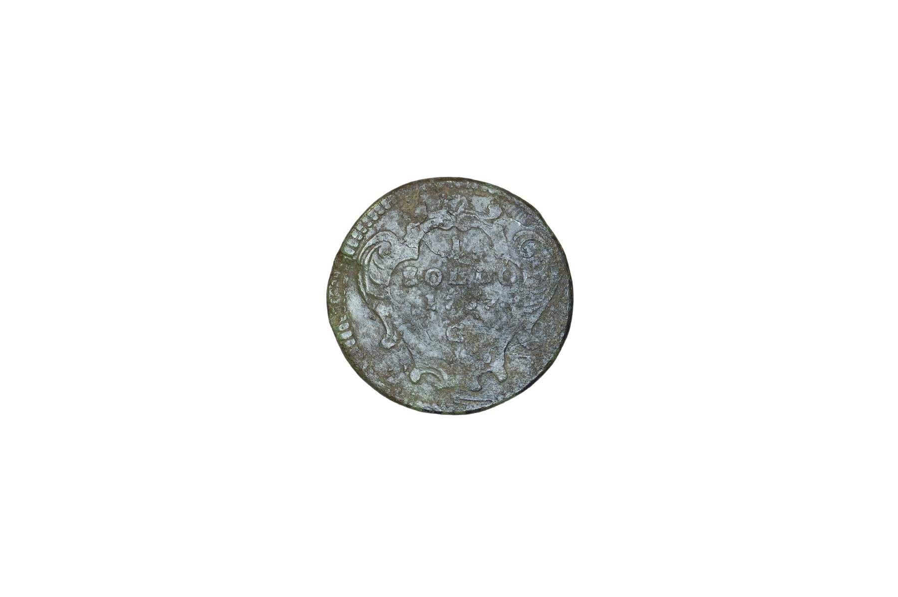 Copper-alloy coin (soldo), minted in 1767; Maria Theresa (1740–1780), Günzburg (Germany). 